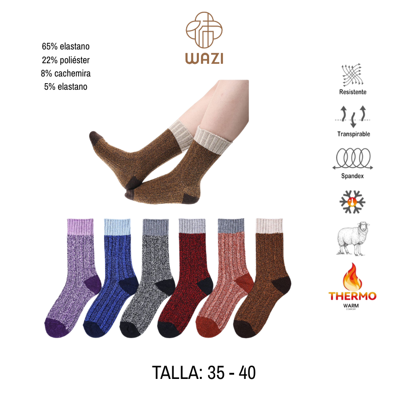 Calcetines de Lana y Cachemira Mujer