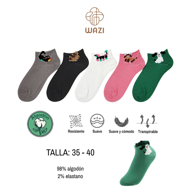 Calcetines Tobilleros Mujer Estampados