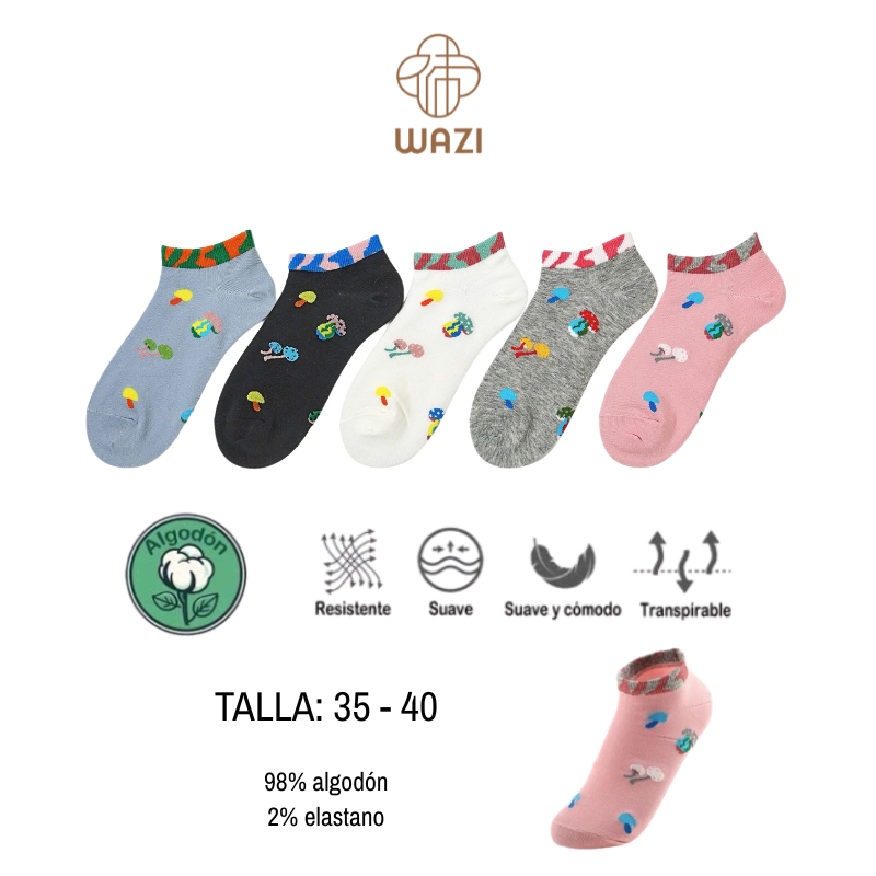 Calcetines Tobilleros Mujer Estampados