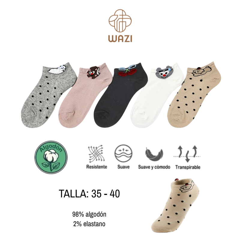 Calcetines Tobilleros Mujer Estampados