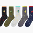 Calcetines de Algodón Estampados de Hombre