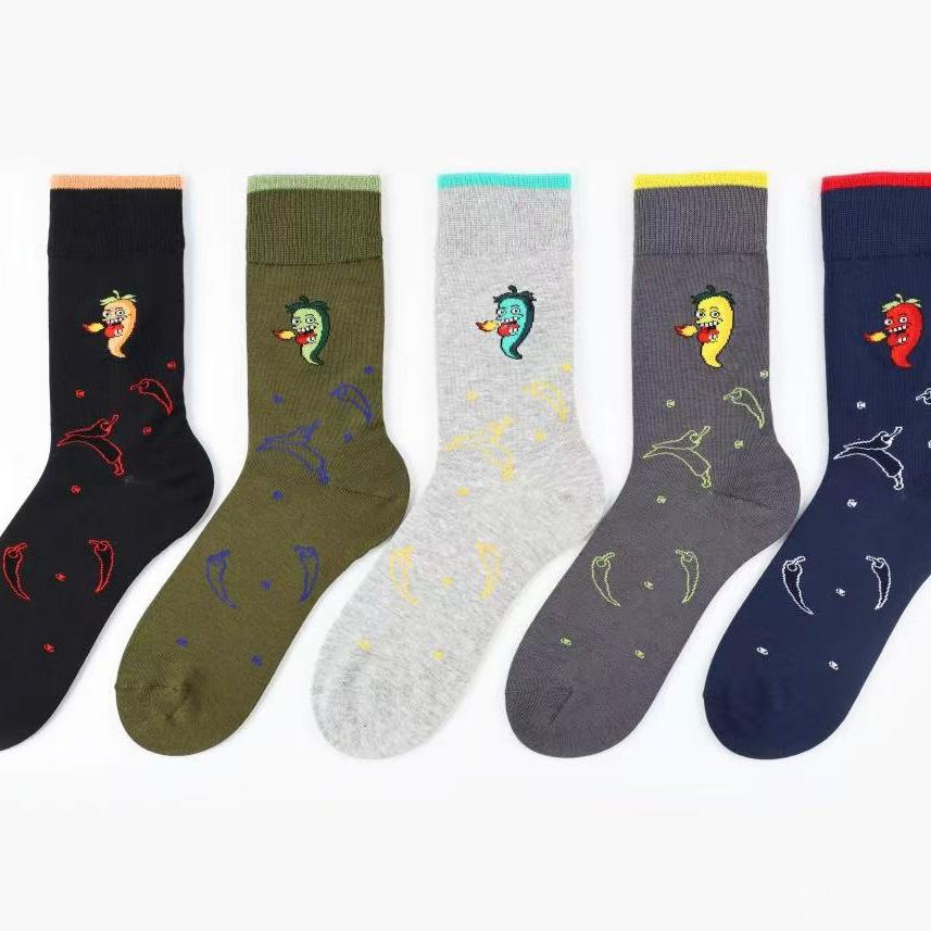 Calcetines de Algodón Estampados de Hombre