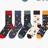Calcetines de Algodón Estampados de Hombre