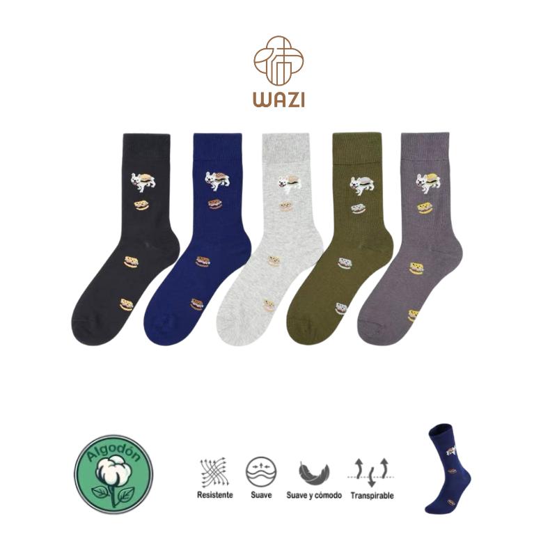 Calcetines de Algodón Estampados de Hombre