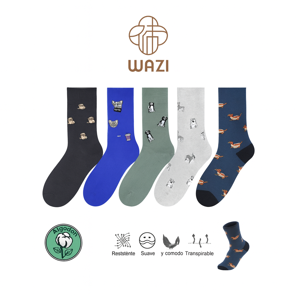 Calcetines Sin Puño Estampados Hombre Sin Goma