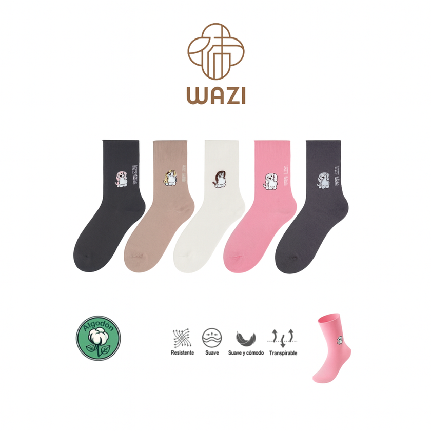 Calcetines Sin Puño Estampado Mujer Sin Goma