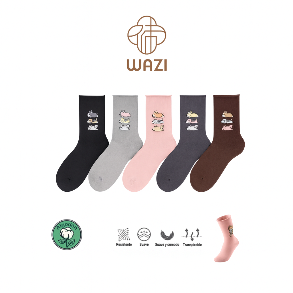 Calcetines Sin Puño Estampado Mujer Sin Goma