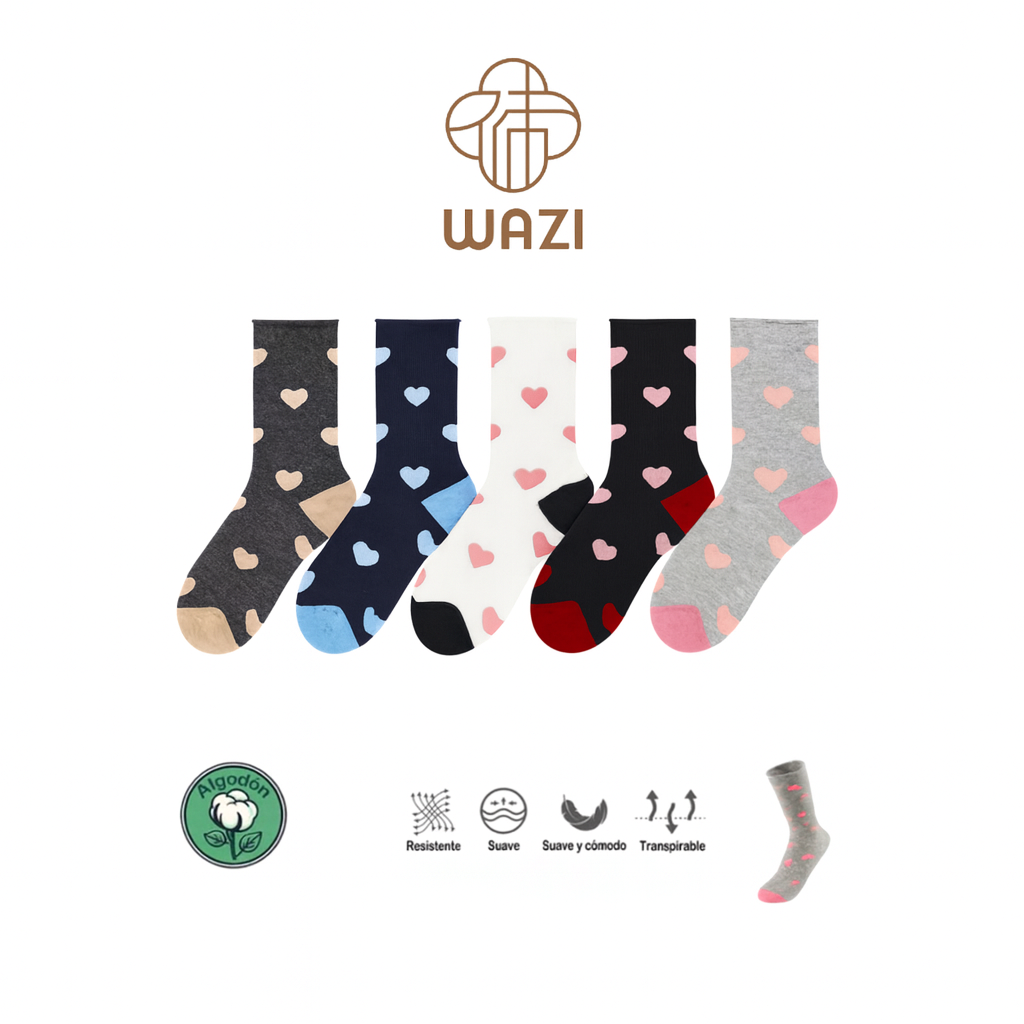 Calcetines Sin Puño Estampado Mujer Sin Goma