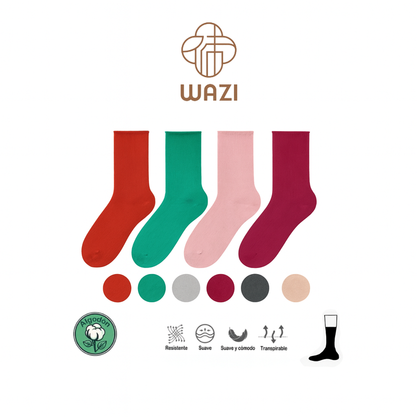 Calcetines Sin Puño Estampado Mujer Sin Goma