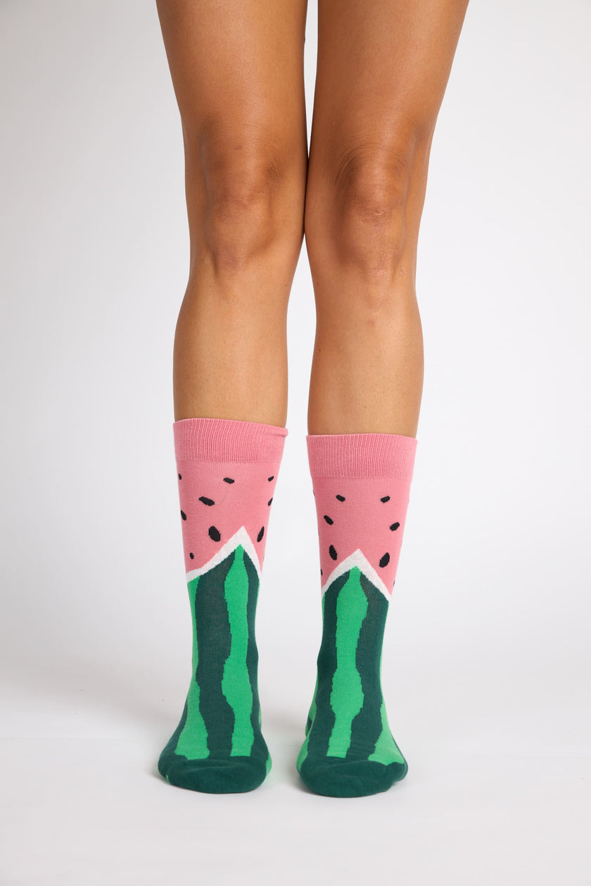 Calcetines antibacterianos estampados de Sandía