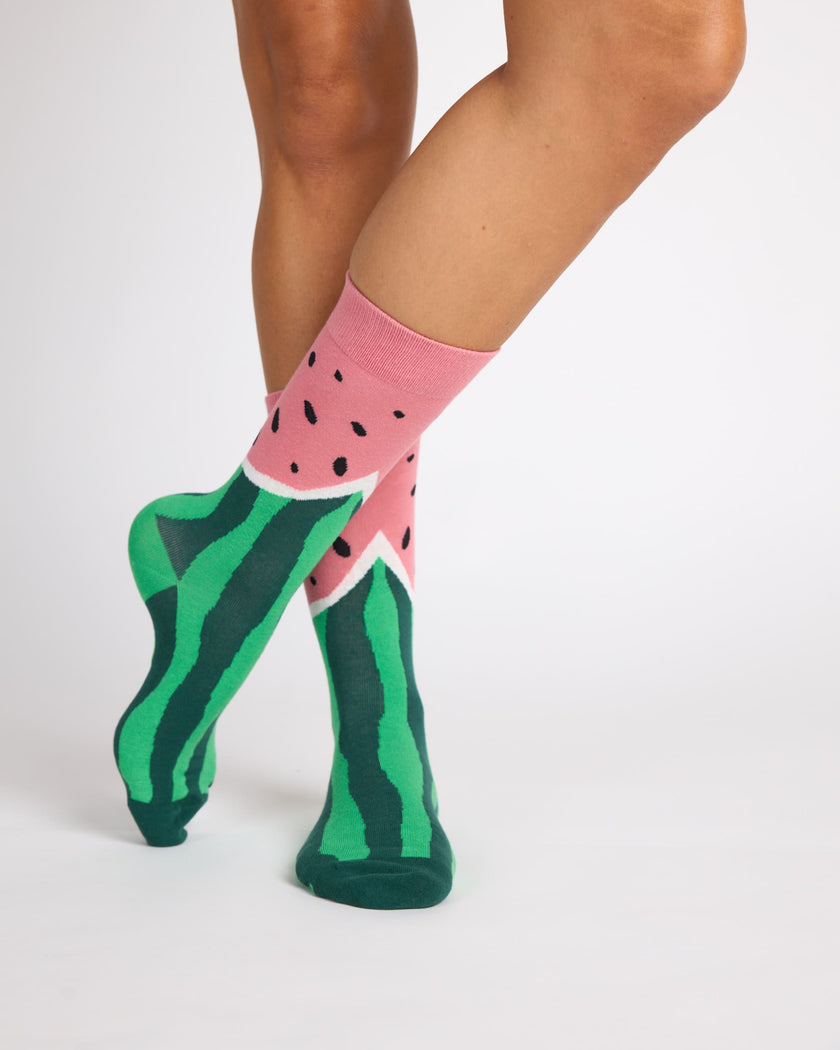 Calcetines antibacterianos estampados de Sandía