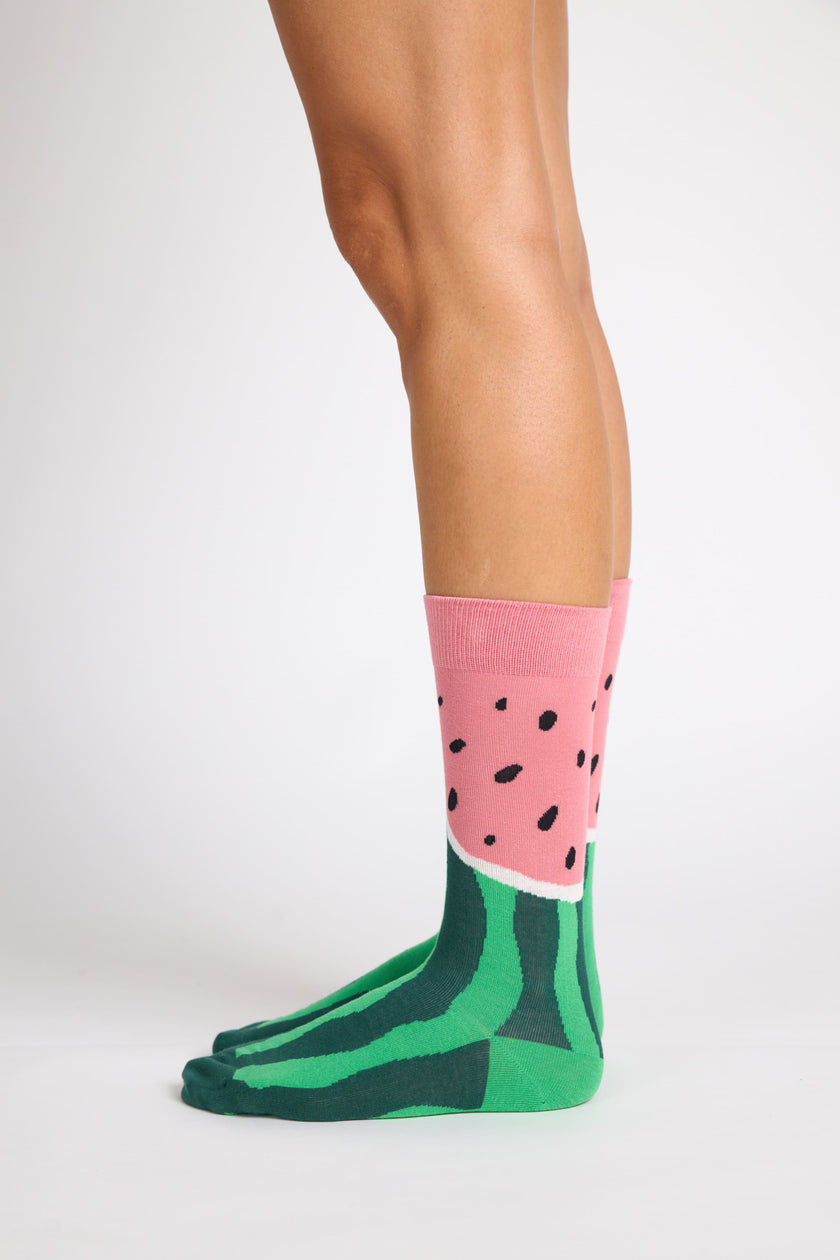 Calcetines antibacterianos estampados de Sandía