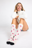 Calcetines antibacterianos estampados de fresa