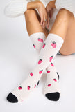 Calcetines antibacterianos estampados de fresa