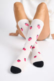 Calcetines antibacterianos estampados de fresa